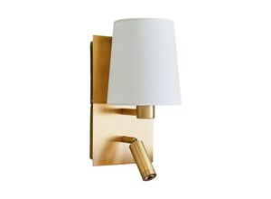 4251096554779 - Wandleuchte Wandlampe Innen Aiden aus Textil für Wohnzimmer & Esszimmer von Lindby