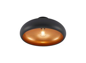 4251096560619 - Lindby - Metall-Deckenlampe Gerwina schwarz-gold - Schwarz gold