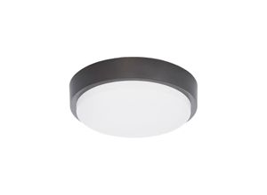 4251096561142 - Lindby - LED-Außendeckenlampe Nermin IP65 rund - dunkelgrau (ral 7024) weiß