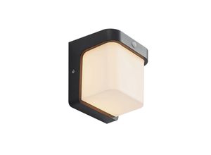 4251096561470 - Lindby - LED-Außenwandlampe Adenike mit Sensor - dunkelgrau (ral 7024) weiß