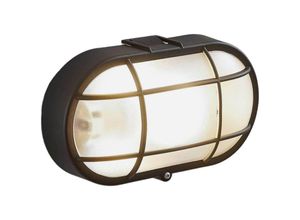 4251096561548 - Lindby - Außenwandlampe Alisha oval schwarz - Schwarz (ral 9005) satiniert