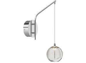 4251096562408 - Lucande LED-Wandlampe Hayley chromfarben Glas 34 cm hoch - klar chrom