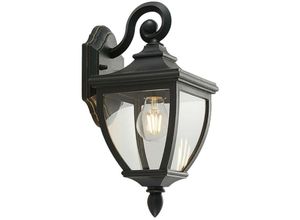 4251096568295 - Lindby - Cerys Außenwandlampe in Schwarz - Schwarz gold klar