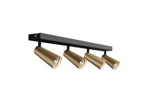 4251096569858 - Angelina Deckenlampe messing-gold 4-fl - messing gold Schwarz - Lucande