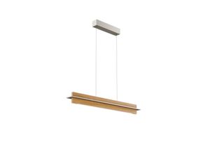 4251096570359 - Quitani LED-Pendellampe Lexa eiche nickel Länge 78 cm