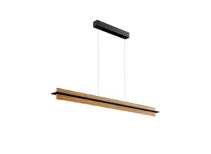 4251096570458 - Rothfels - Quitani LED-Pendellampe Lexa eiche schwarz Länge 118 cm - eiche natur Schwarz