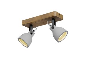 4251096570571 - Lindby - Beton led Deckenleuchte Mitis aus Beton Holz für Wohnzimmer & Esszimmer von