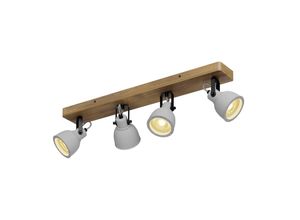 4251096570618 - Lindby Mitis Deckenleuchte Kiefernholz 4-fl - grau holz dunkel