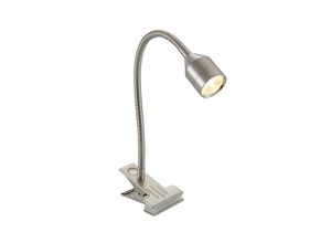 4251096572650 - Lindby - Djamila LED-Klemmleuchte nickel satiniert - nickel satiniert