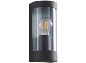 4251096575958 - Lindby - Junias Außenwandlampe halbrund E27 - dunkelgrau klar