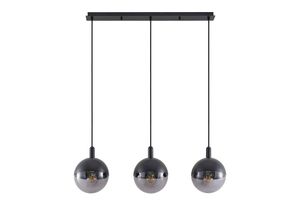 4251096580280 - Lucande - Dustian Hängeleuchte 3-fl 90 cm - klar Schwarz