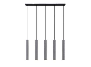 4251096584165 - Concretto Pendellampe mit 5 Betonschirmen - grau - Lindby