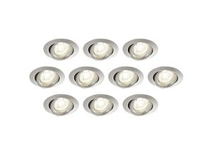 4251096586398 - Dakarra Einbaulampe 10er-Set schwenkbar nickel - nickel matt - ELC