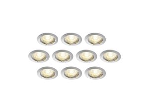 4251096586442 - Dakarra Einbau-Downlight 10er-Set GU10 nickel - nickel matt - ELC