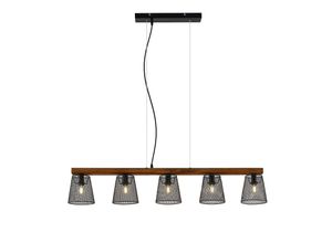 4251096592504 - Morlin Hängeleuchte fünfflammig - kiefernholz Schwarz - Lindby