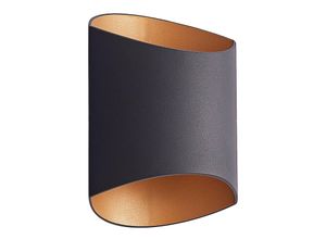 4251096593006 - Arcchio Vilja Wandleuchte schwarz gold oval - Schwarz gold