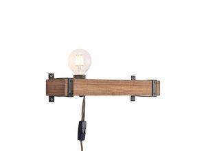 4251096596373 - Wandleuchte Wandlampe Innen Sverina aus Holz für Wohnzimmer & Esszimmer von Lindby