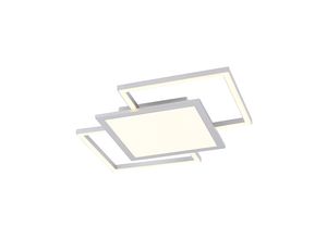 4251096596878 - Ciaran LED-Deckenlampe quadratisch - silber weiß - Lucande