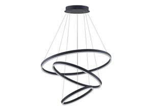 4251096597691 - Albiona LED-Hängeleuchte schwarz 3 Ringe - Schwarz weiß - Arcchio