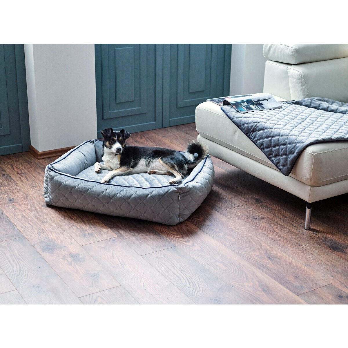 4251103304373 - Hundebett Classic Oxford Stone