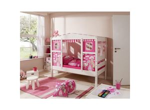 4251105929062 - Ticaa Hausbett MINI Prinzessin Rosa 80x160 cm - inkl Matratze