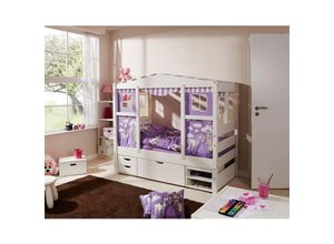 4251105929147 - Ticaa Hausbett MINI Prinzessin Lila Var 3 - mit 3er Funktionsschubkasten - inkl Matratze