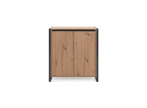 4251105958222 - Kommode Farina Artisan Oak   Anthrazit schmal