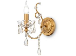 4251110006420 - Sevilla Wandkerzenlampe Gold & Kristall 1 Licht E14