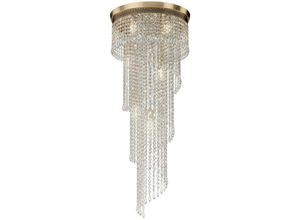 4251110018973 - - Cascade Kronleuchter Gold Antik & Kristall 12 Licht E14