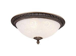 4251110019543 - Maytoni Decorative Lighting - Antike Deckenleuchte Metallrahmen bronze Glasschirm mit Muster wei� excl 3 x E27 (40W) 4251110019543 - Maytoni Decorative Lighting - Antike Deckenleuchte Metallrahmen bronze Glasschirm mit Muster wei� excl 3 x E27 (40W)