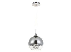 4251110021461 - - Fermi Dome Deckenpendelleuchte Nickel & Kristall 1 Licht E27