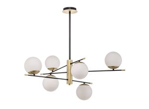 4251110028361 - - Nostalgia Globe Deckenpendelleuchte Matt Gold 6 Licht E14