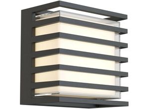 4251110029740 - Downing Street Outdoor Downing Street Integrierte schwarze LED-Wandleuchte IP65