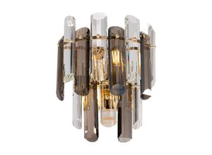 4251110034218 - Flare Neoklassizistische Wandlampe aus Glas und Kristall Gold - Maytoni