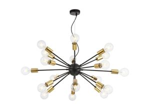 4251110043708 - Jackson Pendelleuchte schwarz Metall Loft messing 16-flammig