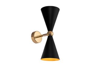 4251110048918 - Vesper Moderne Vesper 2 Light Black mit Gold Up Down Wandleuchte - Maytoni