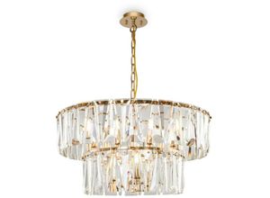 4251110055121 - Maytoni Lighting - Maytoni Puntes Moderne Puntes 2 Tier 12 Light Gold Pendelleuchte