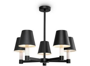 4251110063713 - Tet-A-Tet Modern - Tet-a-tet Moderne Tet-a-tet 5-flammige schwarze Pendel-Deckenleuchte