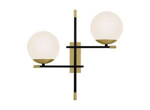 4251110097008 - Nostalgia Modern Nostalgia 2 Light Matt Gold Wandleuchte Glasschirm - Maytoni