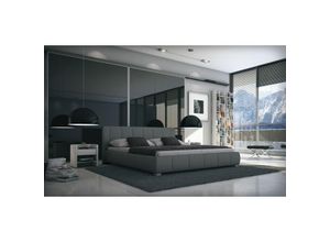 4251113309450 - Bett Luna 180x200cm Kunstleder grau