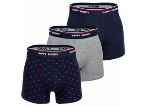 4251115784880 - Happy Shorts Herren Retro Boxer Red Heart 3er Pack