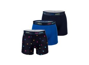 4251115784989 - Happy Shorts Herren Retro Boxer Colourful Hearts 3er Pack