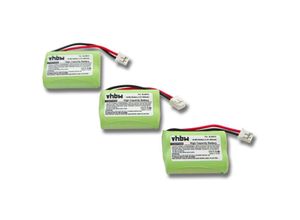 4251123990716 - 3x Akku kompatibel mit Switel md 9300 9500 9600 9700 schnurlos Festnetz Telefon (400mAh 24V NiMH) - Vhbw