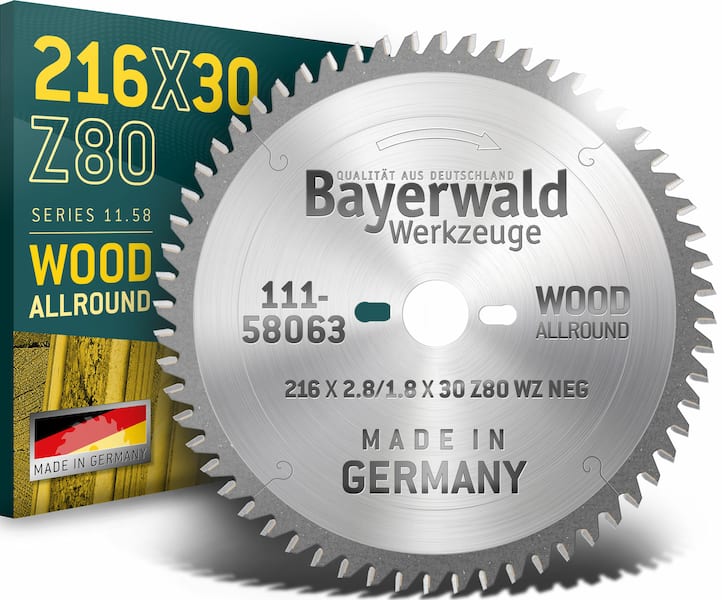 4251128702475 - HM Kreissägeblatt - 216 x 28 18 x 30 Z80 WZ neg