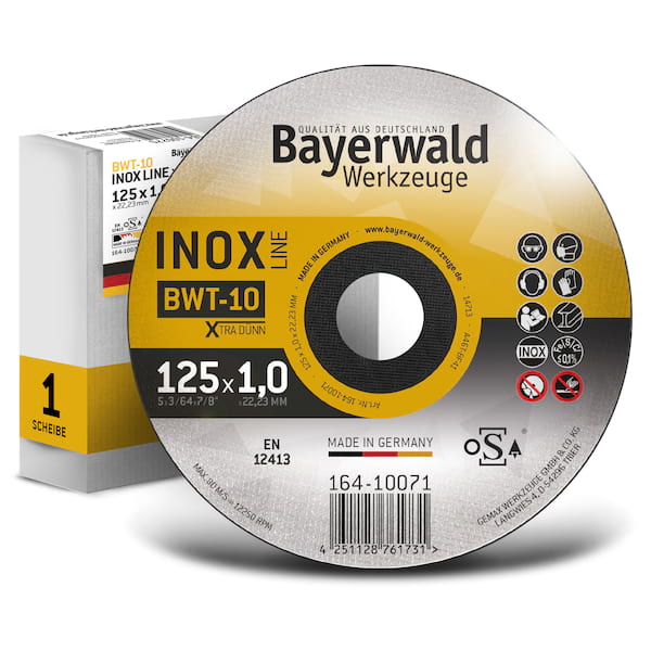 4251128761731 - Bayerwald BWT-10 Trennscheibe | Ø125 mm - 1 mm - 2223 mm | gerade 4251128761731 - Bayerwald BWT-10 Trennscheibe | Ø125 mm - 1 mm - 2223 mm | gerade
