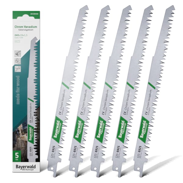 4251128762042 - 5x Bayerwald Werkzeuge Säbelsägeblatt Länge 230 mm