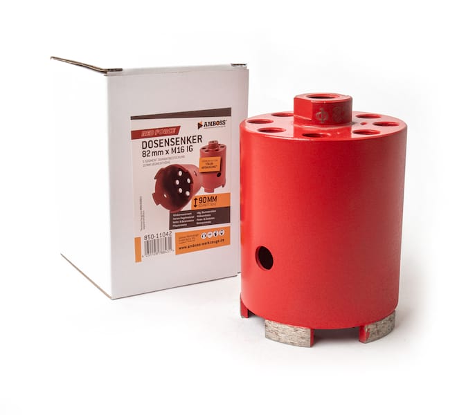 4251128788431 - Amboss Dosensenker Ø 82 mm (für Absaugung) - M16-Aufnahme (Schnitttiefe 90 mm)