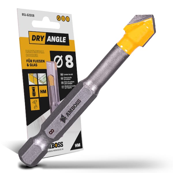 4251128789896 - Amboss Dry Angle HM Fliesen- und Glasbohrer - Ø 8 mm - GL 58 mm