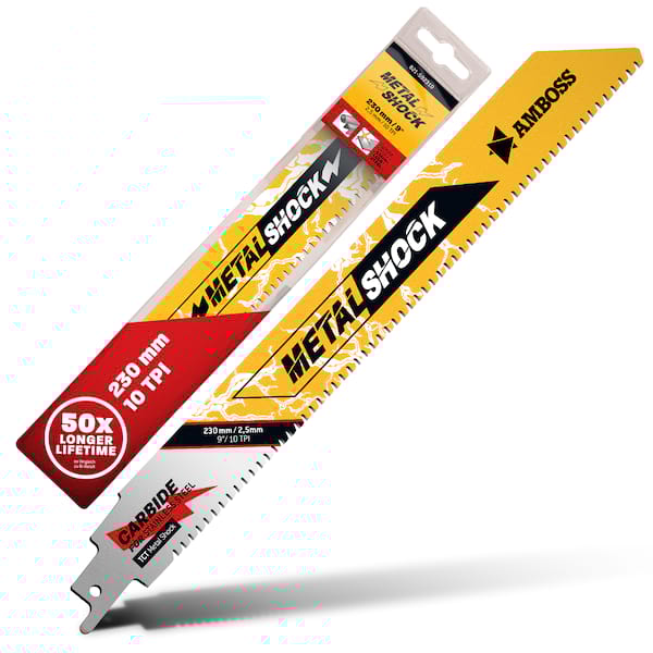 4251128791714 - 1x Amboss Metal Shock Säbelsägeblatt Länge 230 mm 10 ZpZ