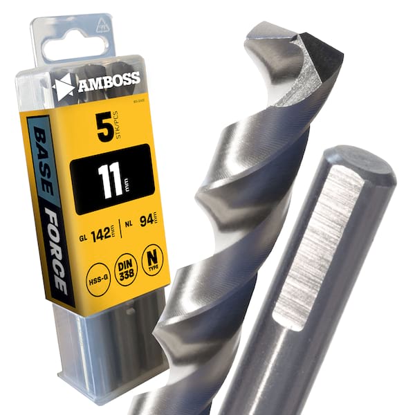 4251128794593 - 5 x HSS G BASE Force Metallbohrer DIN 338 - Ø11 mm